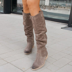 ™AURVYA – Klassiske sorte støvletter i semsket look