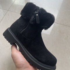 ™Varma ankelboots med pälskant och solid sula