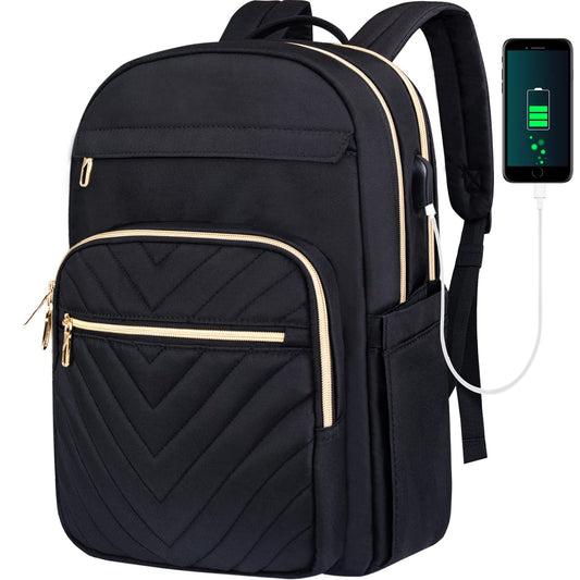 ™Smart ryggsäck med USB-laddning – Elegant, säker och rymlig