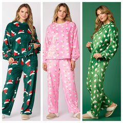 ™Varmt fleece-pyjamasset – Finns i 3 tryck