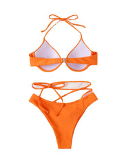 ™ Bikini med push-up-motiv och band