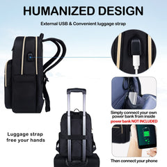 ™Smart ryggsäck med USB-laddning – Elegant, säker och rymlig
