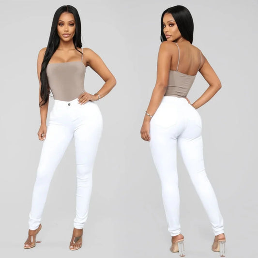 ™Sculpt &amp; Shine – Vita skinny jeans med hög midja