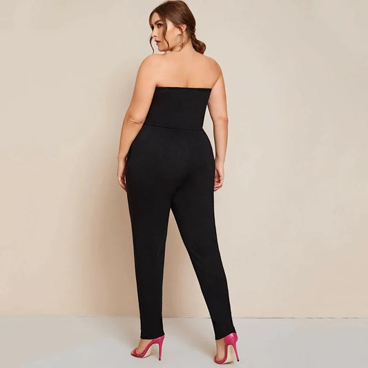 ™ Elegant stroppeløs jumpsuit – Svart | Komfort og stil i ett