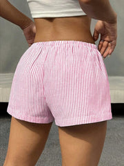 ™ Luftige Sommer Shorts  (Hvit & Blå Stripet)