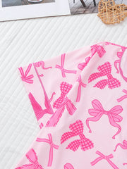™Satängpyjamaset med rosetter – Pink Dream Comfort