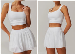™ TennisChic Set – Sportig elegans i vitt veckat