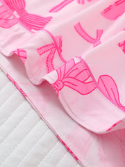 ™Satängpyjamaset med rosetter – Pink Dream Comfort