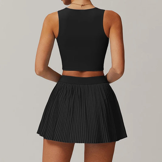 ™ TennisChic Set – Sportig elegans i vitt veckat