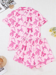 ™Satängpyjamaset med rosetter – Pink Dream Comfort