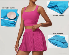 ™ TennisChic Set – Sportig elegans i vitt veckat