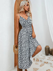 ™ Leopard Maxi Kjole – Ermeløs med Dyreprint