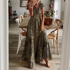 ™ Boho Bloom – Lång klänning med sommarkänsla