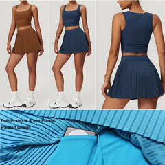 ™ TennisChic Set – Sportig elegans i vitt veckat