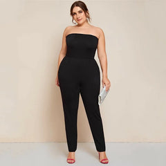 ™ Elegant axelbandslös jumpsuit – Svart | Komfort och stil i ett