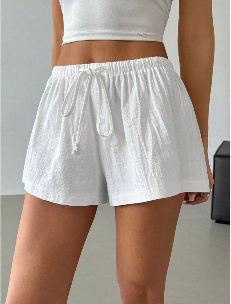 ™ Luftige Sommer Shorts  (Hvit & Blå Stripet)