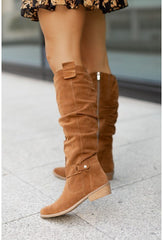 ™AURVYA – Klassiske sorte støvletter i semsket look