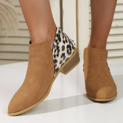 ™Trendiiga ankelboots med leopardmönster