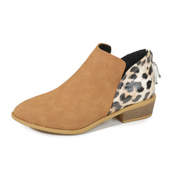 ™Trendiiga ankelboots med leopardmönster