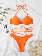 ™ Bikini med push-up-motiv och band
