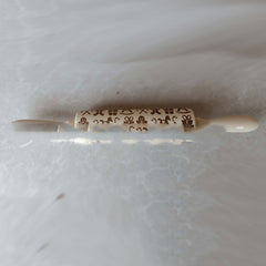 Christmas Gift Sleigh Pattern Embossed Rolling Pin